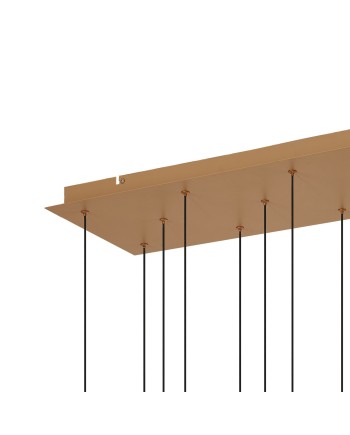 ANDRÓMEDA * Colgante Cuadrado 14xLED 5W 3000K W/T Cristal